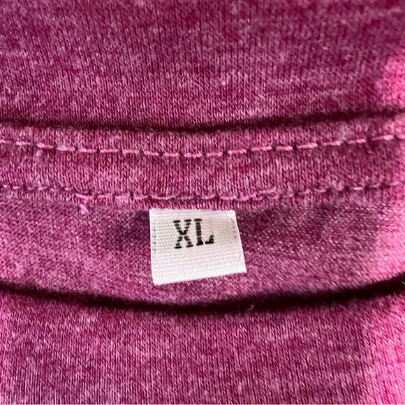 Heathered Burgundy Crew Neck T-Shirt Kelce swift era - Picture 5 of 5